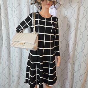Black and White Checkered Dress